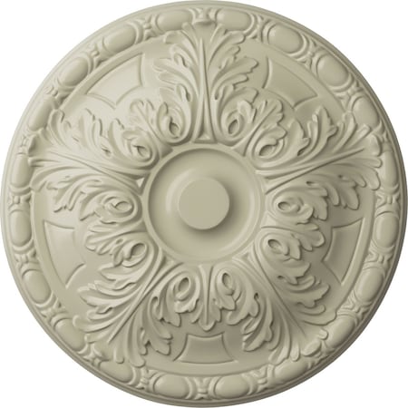 Ekena Millwork Granada Ceiling Medallion (Fits Canopies up to 4 1/4"), Hand-Painted Clear Yellow, 15 3/4"OD x 5/8"P CM16GACYF